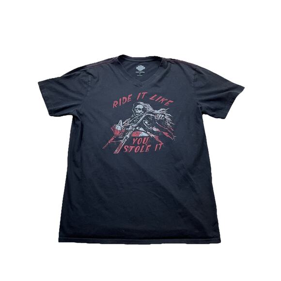 Harley Davidson Tee Mens XL Black READ DESCRIPTION - Picture 1 of 8